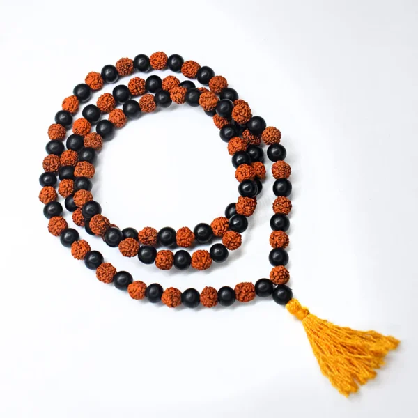 Gold Plated Rudraksha Mala (27 Rudraksha Beads) - Image 4